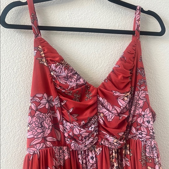 Torrid Floral Rust colored Maxi Dress size 1X EUC - Picture 2 of 5